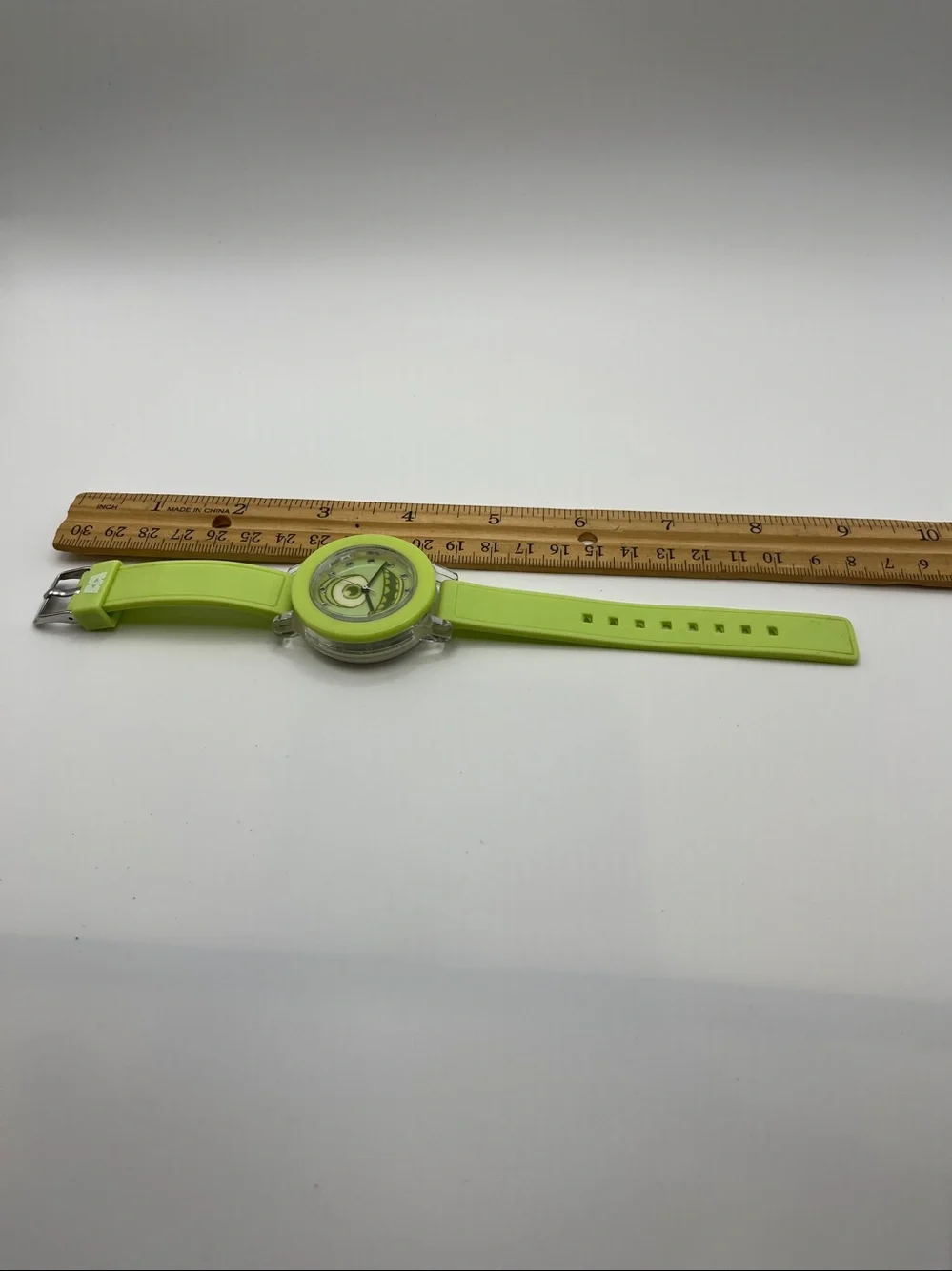 Kids Lime Green Monster Character Silicone Watch